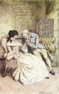 Kuvitus George Eliotin teokseen Mr Gilfils Love Story (George Eliot). tekijältä Hugh Thomson