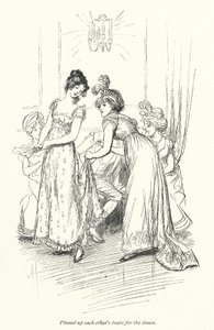 Kuvitus Northanger Abbeylle, kirjoittanut Jane Austen (litho) tekijältä Hugh Thomson