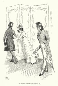 Jane Austenin kuvitus suostutteluun (litho) tekijältä Hugh Thomson