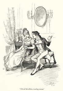 Jane Austenin kuvitus suostutteluun (litho) tekijältä Hugh Thomson