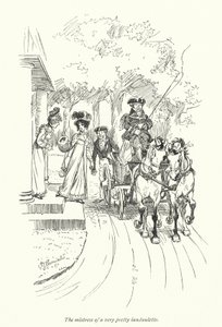 Jane Austenin kuvitus suostutteluun (litho) tekijältä Hugh Thomson