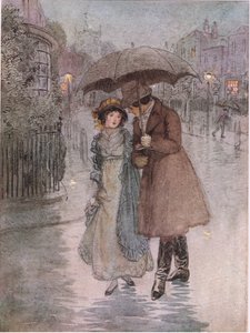 Phoebe: "Satoi ja kasvoni olivat märät. (litho)