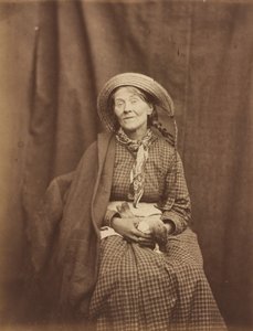 Nainen pitelee kuollutta lintua, Surreyn piirikunnan mielisairaala, noin. 1855 (kuva) tekijältä Hugh Welch Diamond