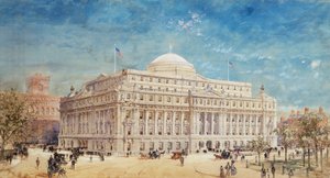 Alustava ehdotus Yhdysvaltain tullitalolle New Yorkissa tekijältä Hughson Frederick Hawley