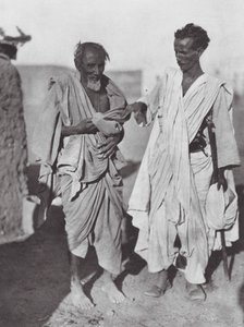 Afrikka: Nubian autiomaassa (s/w-kuva).