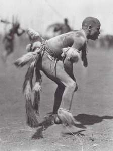 Afrikka: Nuba-painijat (s/w-kuva). tekijältä Hugo Adolf Bernatzik