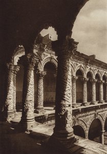 Meksiko: pääkaupunki Mejico, Monasterio Merced (s/w-kuva) tekijältä Hugo Brehme