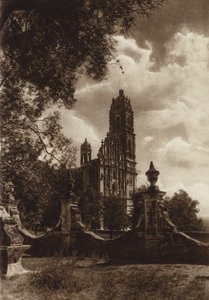 Meksiko: Tepozotlanin kirkko (s/w-kuva) tekijältä Hugo Brehme