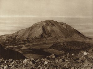 Meksiko: "Sierra Negra" Pico de Orizabalta nähtynä, Pueblan osavaltio (s/w-kuva).