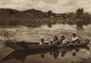 Meksiko: Laguna de Patzcuaro (s/w-kuva)