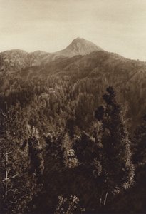 Meksiko: Nevado de Colima, osittainen näkymä (s/w valokuva) tekijältä Hugo Brehme