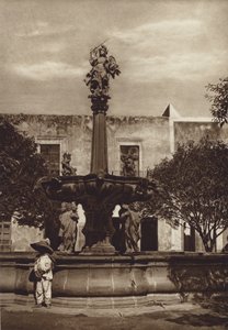 Meksiko: Puebla, Fuente de San Miguel (s/w-kuva). tekijältä Hugo Brehme