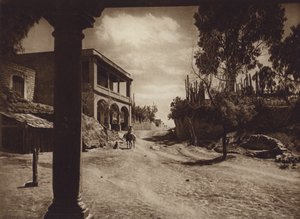 Meksiko: San Esteban, pääkaupungin Mejicon laitamilla (s/w-kuva).