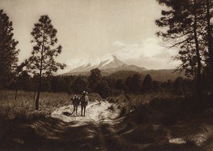 Meksiko: Polku Pico de Orizaballe (s/w-kuva) tekijältä Hugo Brehme