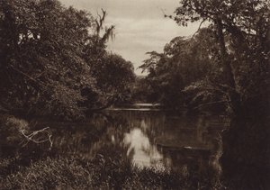 Meksiko: Tamasopo, Panorama del rio, Vera Cruzin osavaltio (s/w-kuva)
