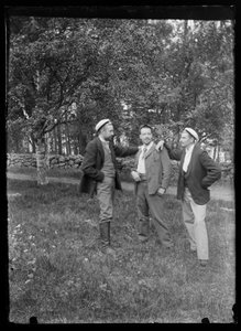 Paul ja Hugo Simberg sekä Einar Relander Niemenlautan puistossa tekijältä Hugo Simberg