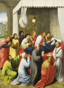The Dormition of the Virgin, n. 1500 (öljy paneelille) tekijältä Hugo van der (follower of) Goes
