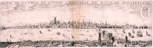Näkymä Lontooseen etelästä, 1643 tekijältä Hugue Picart