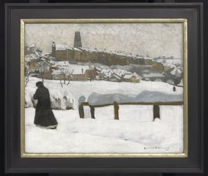 Freiburg lumessa, n. 1920 (öljy kankaalle) tekijältä Hugues de Beaumont