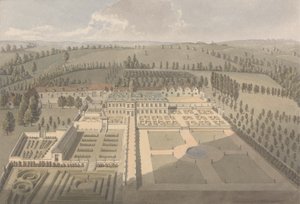 Näkymä Sarsdeniin (wc grafiitin päällä paperilla) tekijältä Humphry Repton