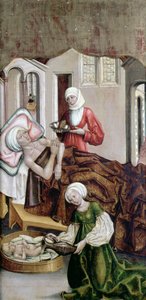 Pyhän Johannes Kastajan syntymä, Kisszeben, 1490 tekijältä Hungarian School