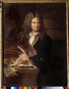 Nicolas Boileaun (1636 - 1711) muotokuva dit Boileau Despreaux (Boileau-Despreaux), ranskalainen kirjailija - Maalaus Hyacinthe Rigaudin (1659-1743) työpajasta tekijältä Hyacinthe (studio of) Rigaud