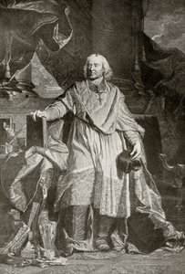 Jacques Benigne Bossuet, kaiverrus Pierre Imbert Drevet, Alfred Whitmanin teoksesta "The Print-Collector