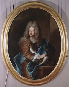 Italian diplomaatin Anton Giulio II:n muotokuva Brignole-Sale (Brignole Sale) (1673-1710) Kuningas Ludvig XIV:n suurlähettiläs (Italian Ranskan-suurlähettilään Anton Giulio II:n muotokuva Brignole-Sale (Brignole Sale) (1673-1710) 1743) tekijältä Hyacinthe Francois Rigaud