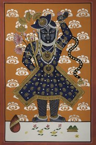 Jumalallinen sininen Krishna-lapsi