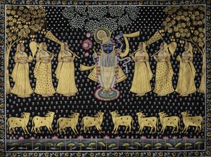 Jumalallinen Krishna ja gopit