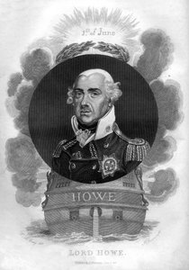 Amiraali Richard Howe, 1. Earl Howe, 1726-1799, englantilainen amiraali, 1816.