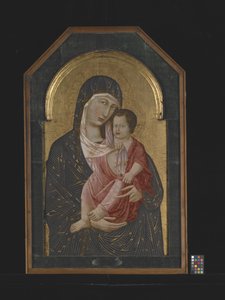 Madonna ja lapsi (tempera ja kulta puussa) tekijältä Icilio Federico (attr. to) Joni