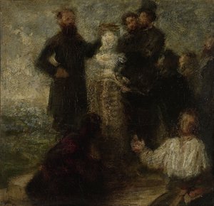 Kunnioitus Delacroixille, 1863-64 tekijältä Ignace Henri Jean Fantin-Latour