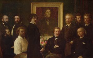 Kunnianosoitus Delacroixille tekijältä Ignace Henri Jean Fantin-Latour