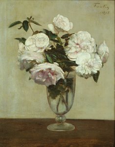 Vaaleanpunaiset ruusut tekijältä Ignace Henri Jean Fantin-Latour