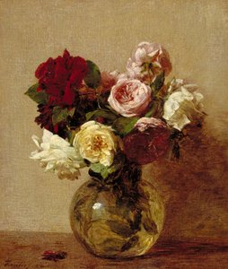 Ruusut, 1884 tekijältä Ignace Henri Jean Fantin-Latour