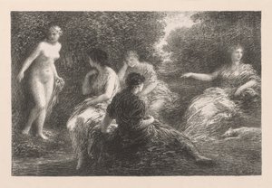 Uimarit, 1896. tekijältä Ignace Henri Jean Fantin Latour
