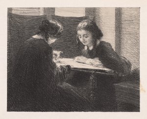 The Embroiders Les Embroiderers, 1898. tekijältä Ignace Henri Jean Fantin Latour