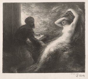 The Evocation of Kundry, 1898. tekijältä Ignace Henri Jean Fantin Latour