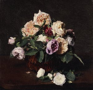 Kukkimaljakko, 1876 tekijältä Ignace Henri Jean Fantin Latour
