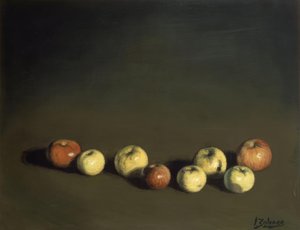 BODEGON DE LAS OCHO MANZANAS–1944–OLEO / LOENZO–37 X 72 CM tekijältä Ignacio Zuloaga y Zabaleta