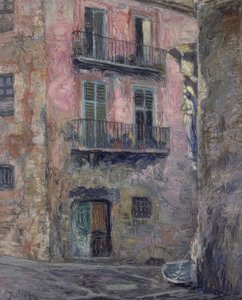 CALLE DEL ANGEL DE GERONA - 1931 - ÖLJY / KANGAS - 80 × 67 CM tekijältä Ignacio Zuloaga y Zabaleta