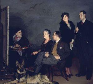 EL PINTOR Y SU FAMILIA – 1937 – OLEO / LIENZO tekijältä Ignacio Zuloaga y Zabaleta