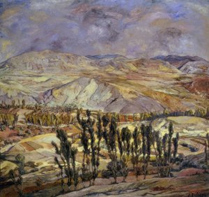 Maisema Calatayudissa, 1930, Öljy kankaalle, 113 × 123 cm, AS00634 tekijältä Ignacio Zuloaga y Zabaleta