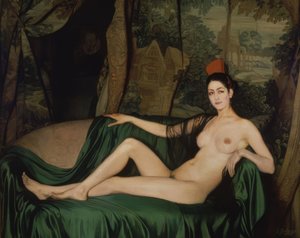 Mademoiselle Soutty – 1921 – öljy kankaalle – 144 × 177 cm tekijältä Ignacio Zuloaga y Zabaleta