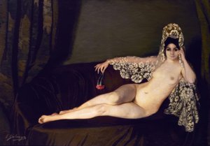 Alaston ja neilikan, 1915, Öljy kankaalle, 131 × 184 cm, AS00820