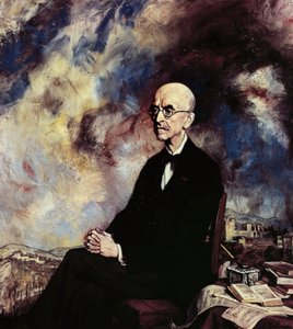 Espanjalaisen säveltäjän Manuel de Fallan muotokuva (Cadiz tekijältä Ignacio Zuloaga y Zabaleta