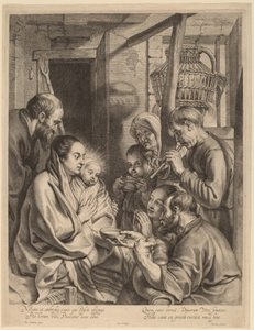 Paimenten palvonta tekijältä Ignatius Cornelis Marinus after Jacob Jordaens