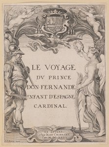 Le Voyage Dv:n nimisivu Prinssi Don Fernande Espanjan vauva, kardinaali tekijältä Ignatius Cornelis Marinus after Sir Peter Paul Rubens