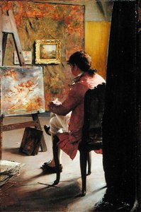 The Painter, n. 1883 (öljy paneelille)